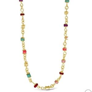 Sterling Forever Multicolor Beaded Station Eyeglass Chain NWT